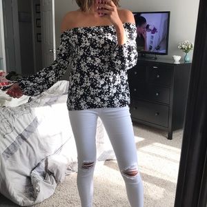 Off the shoulder blouse!